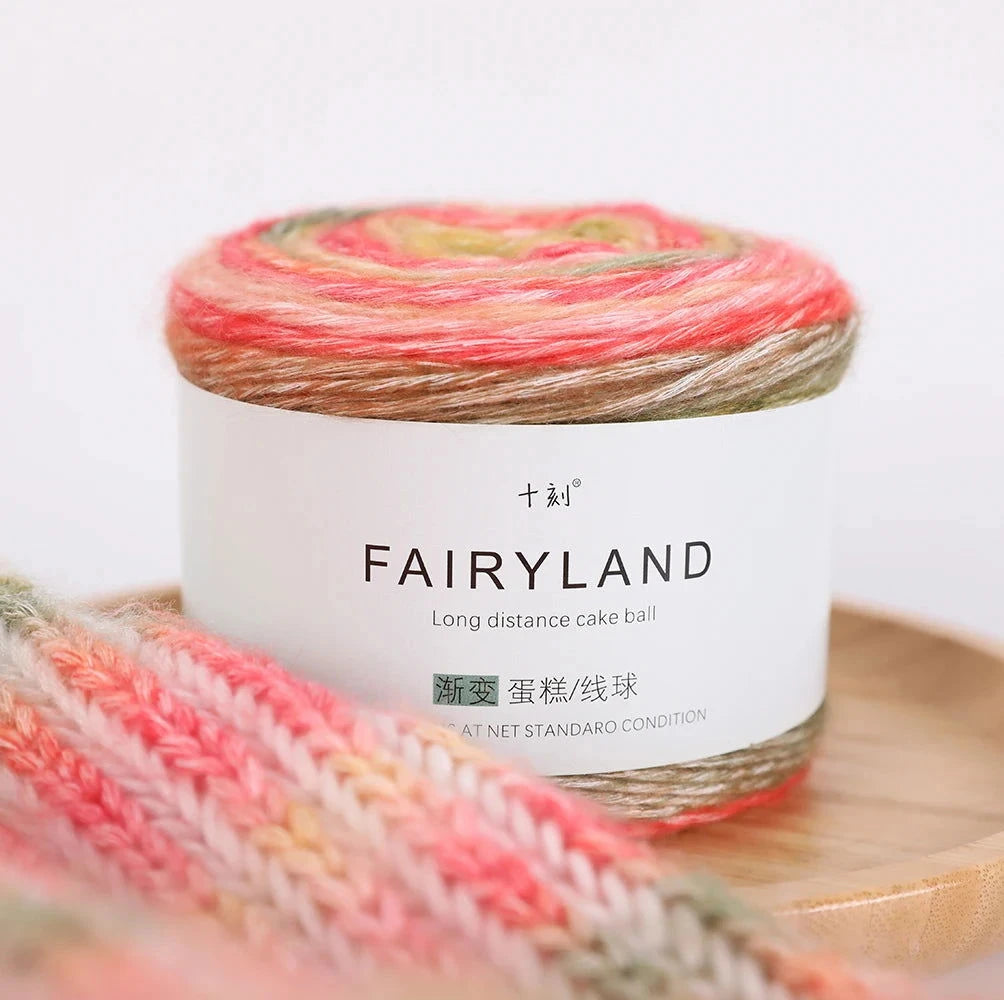 4pcs Gradient Cake Yarn Rainbow Autumn/Winter - The Pink Controller