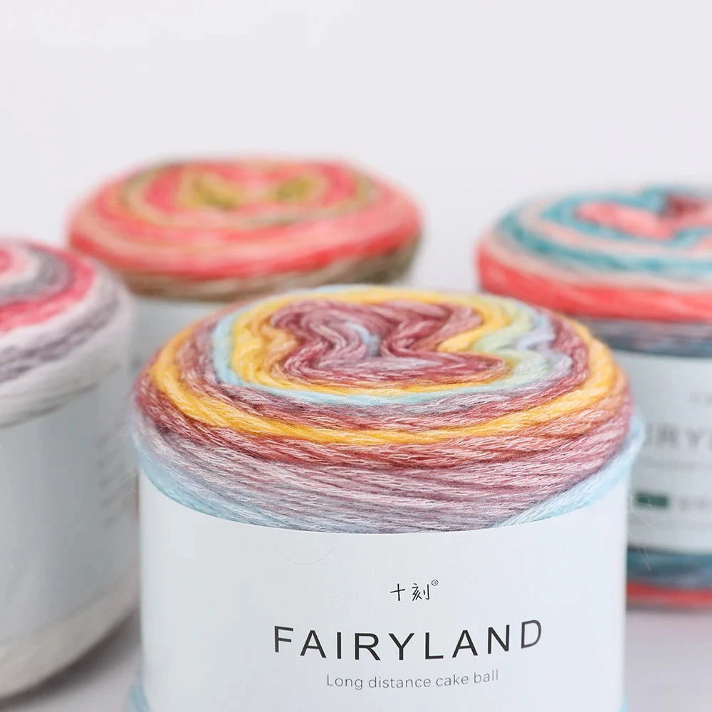4pcs Gradient Cake Yarn Rainbow Autumn/Winter - The Pink Controller