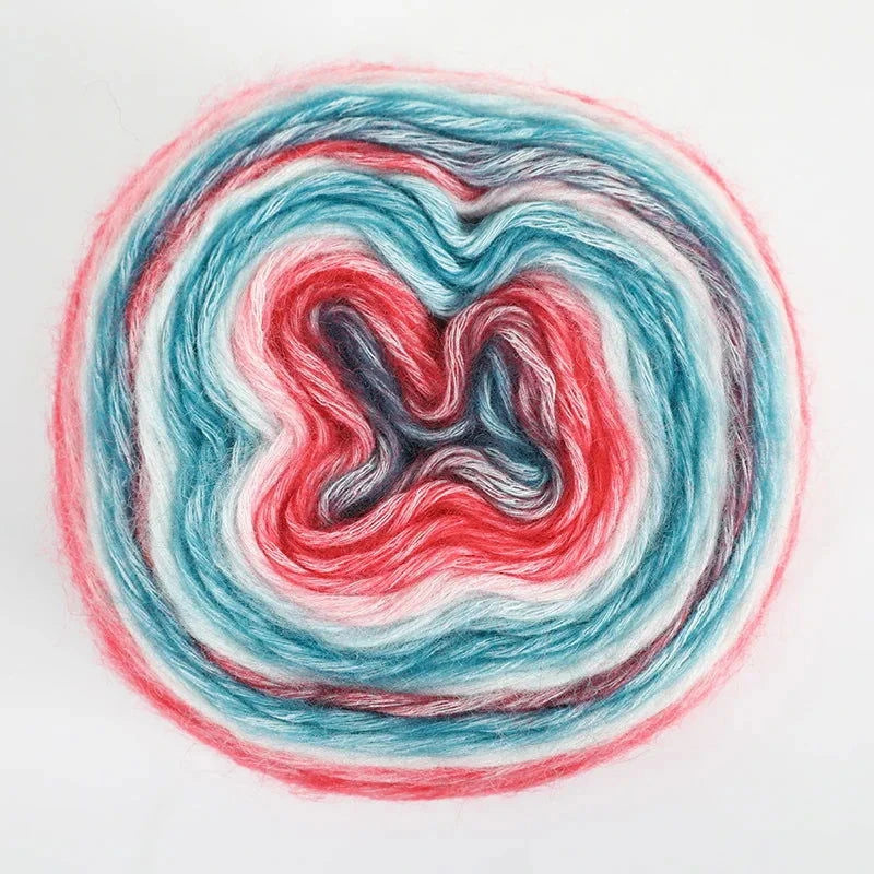 4pcs Gradient Cake Yarn Rainbow Autumn/Winter - The Pink Controller