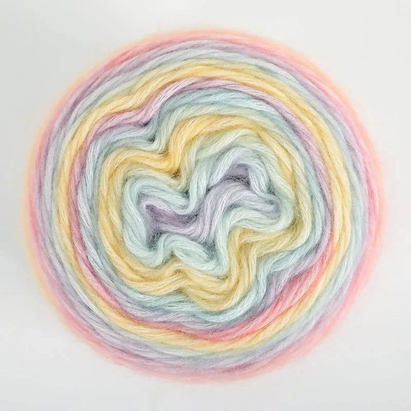 4pcs Gradient Cake Yarn Rainbow Autumn/Winter - The Pink Controller