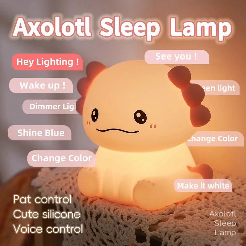 Axolotl Night Light - The Pink Controller