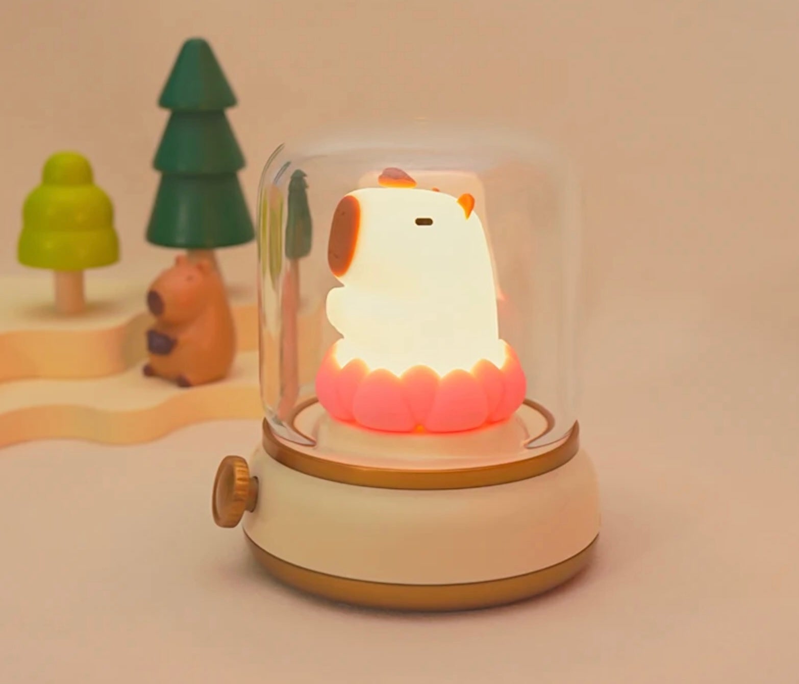 Capybara Camp Night Light - The Pink Controller