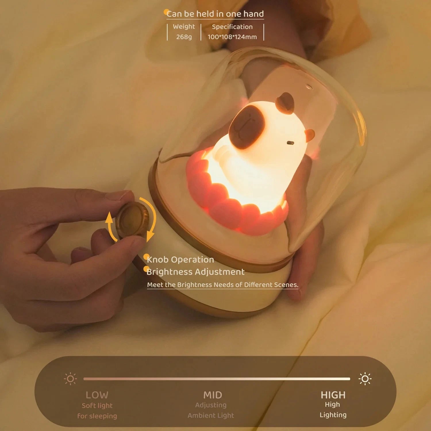 Capybara Camp Night Light - The Pink Controller