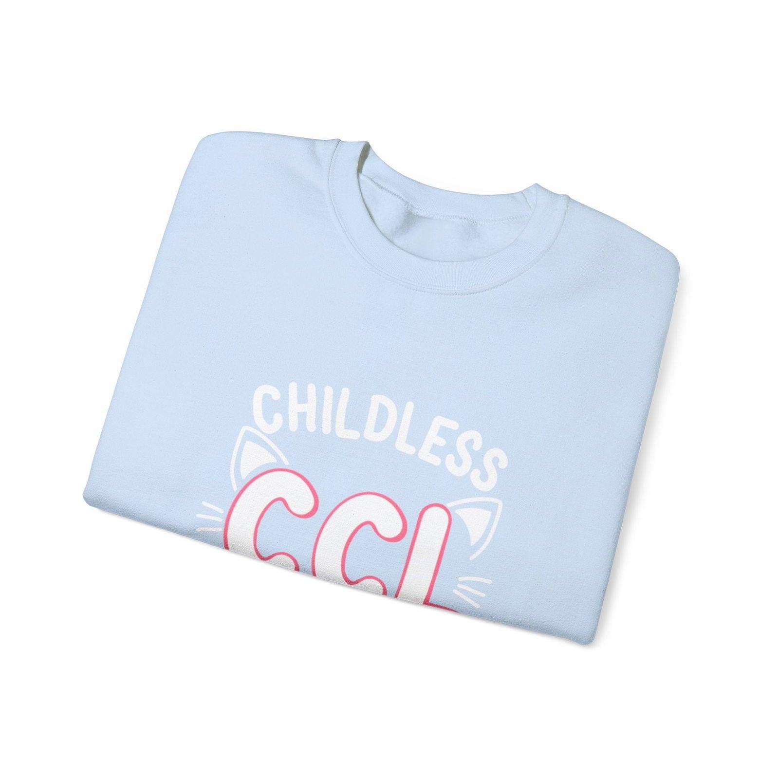 Cat Lady Sweatshirt - Childless Cat Design - The Pink Controller