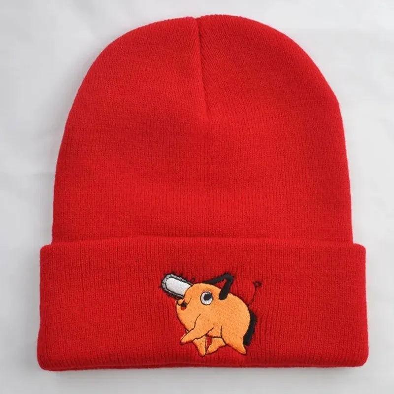 Chainsaw Man Knitted Plush Hat - The Pink Controller