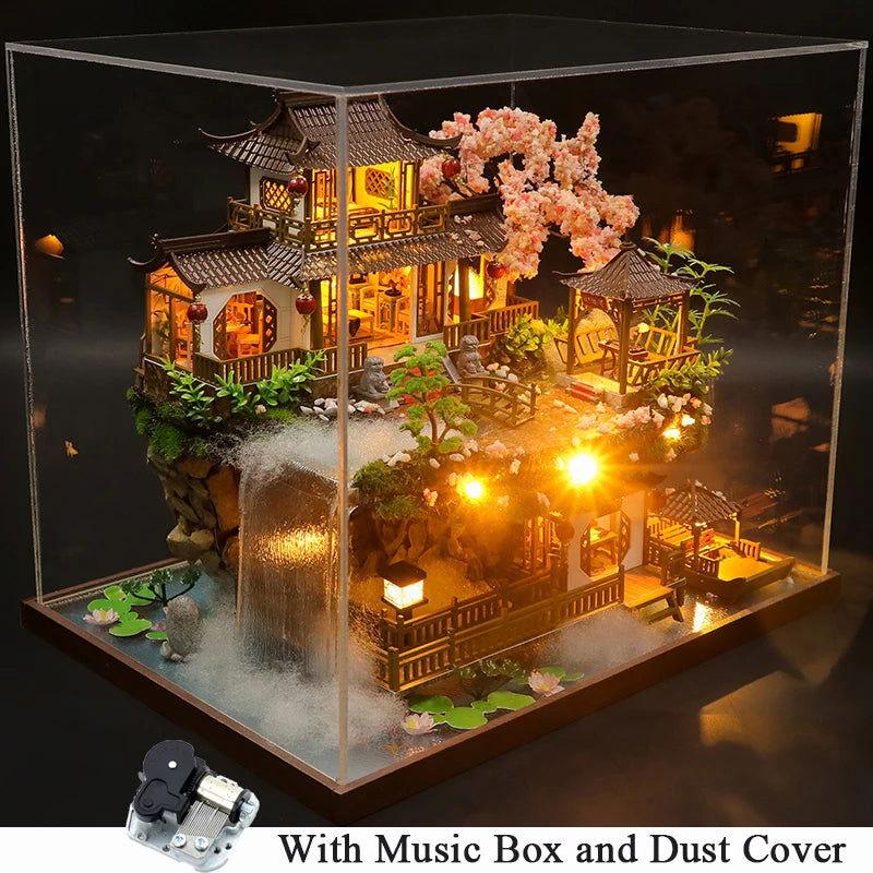 DIY Cherry Blossom Villa Miniature - The Pink Controller