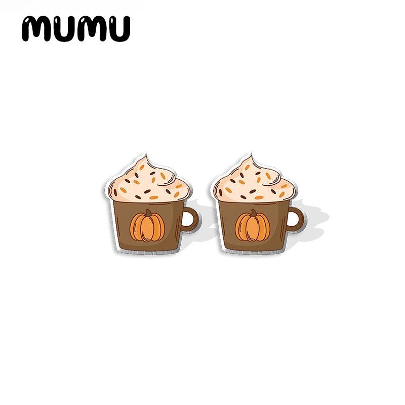 Fall Spice Dessert Acrylic Stud Earrings by Mumu - The Pink Controller