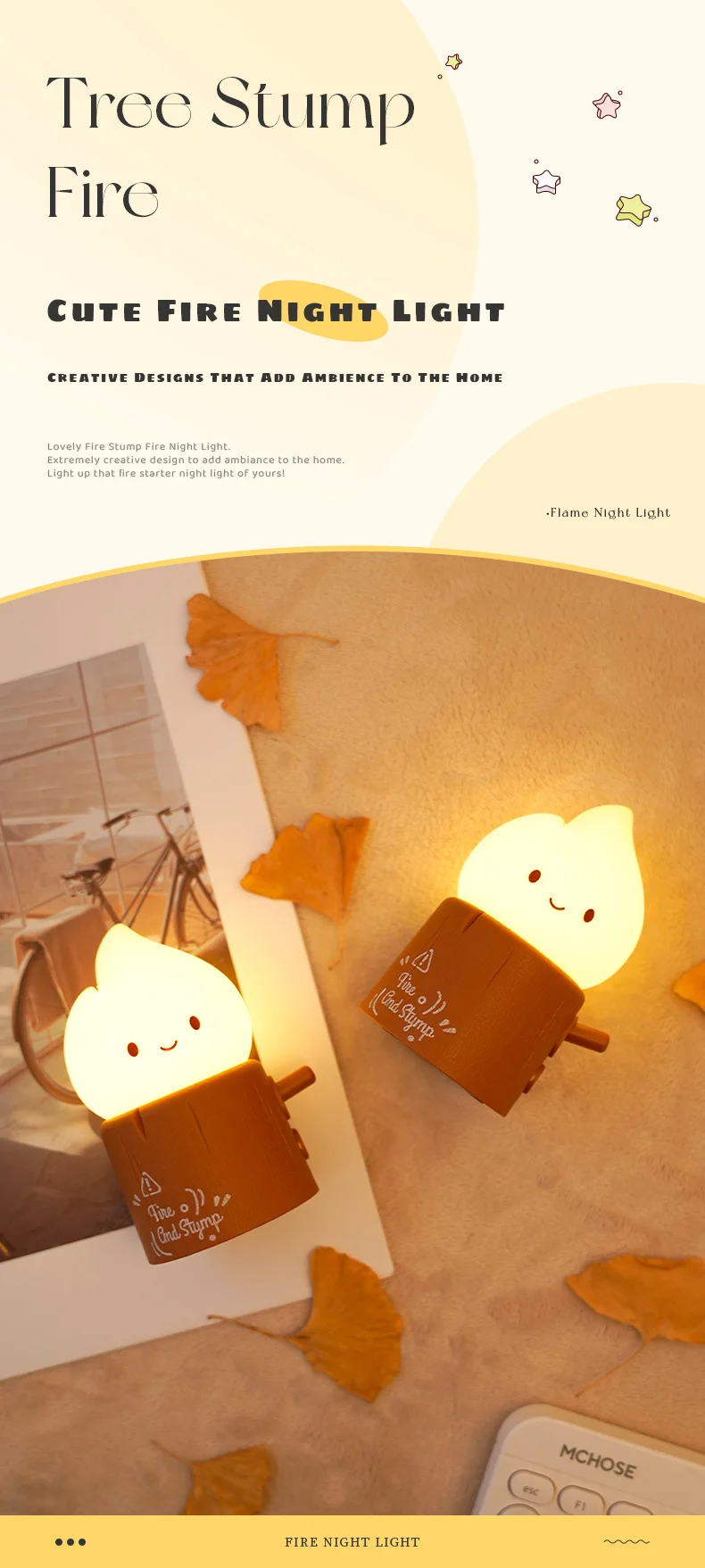 Ghost/Flame Night Light - The Pink Controller