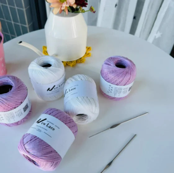 Crochet Yarn 100% Cotton Size 6 Lace