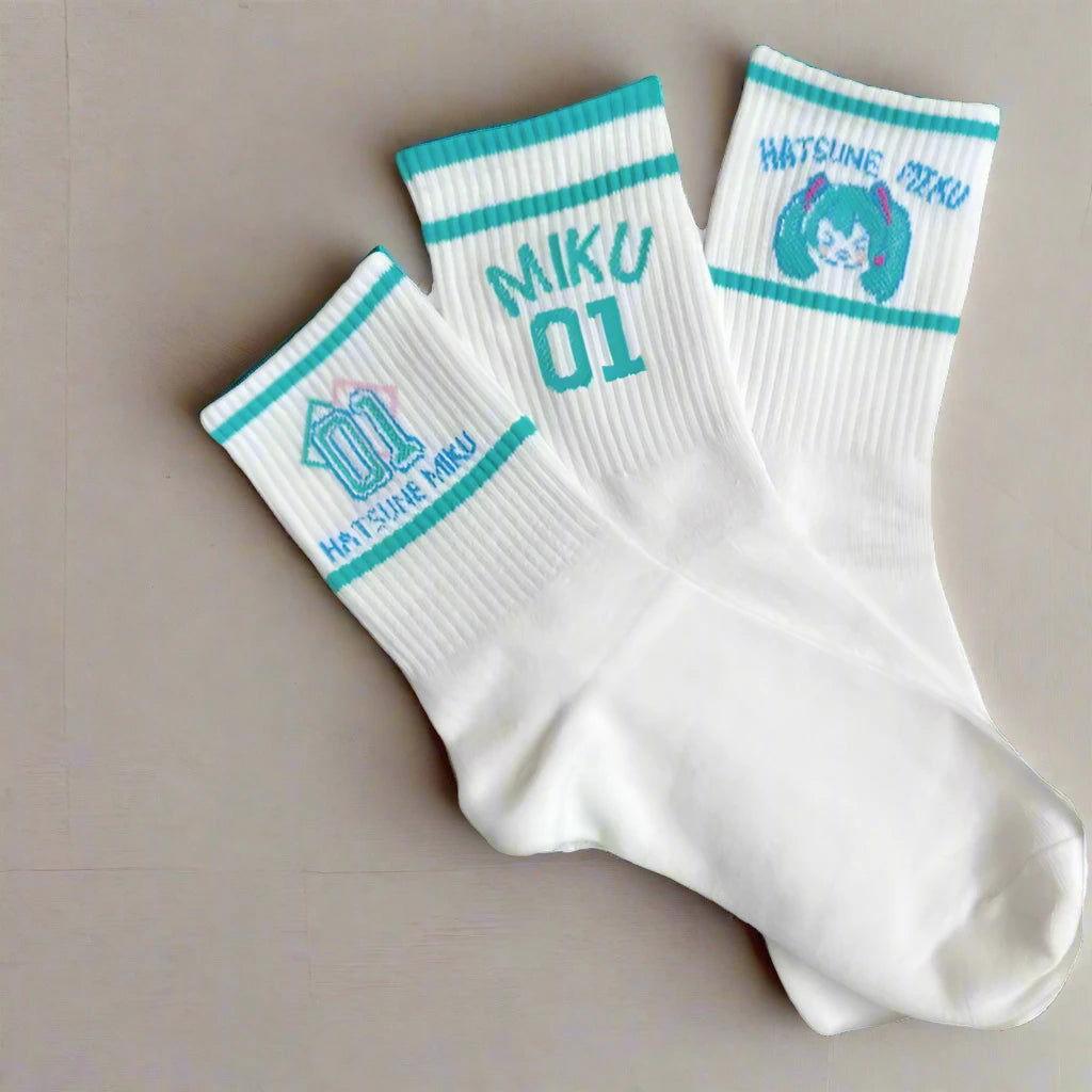 Kawaii Hatsune Miku mid-Calf Socks - The Pink Controller