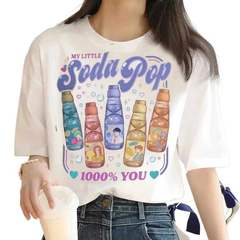 Kpop Soda Pop Graphic T-shirts - The Pink Controller