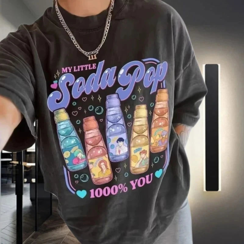 Kpop Soda Pop Graphic T-shirts - The Pink Controller
