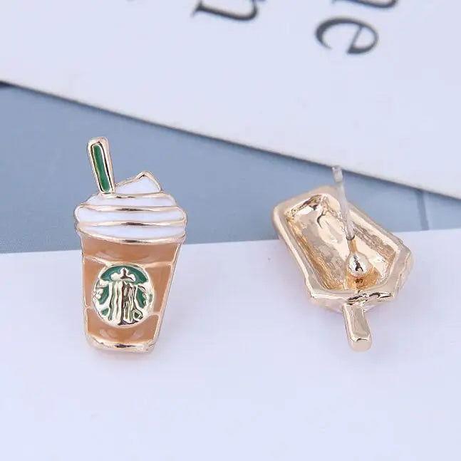 Latte Stud Earrings - The Pink Controller