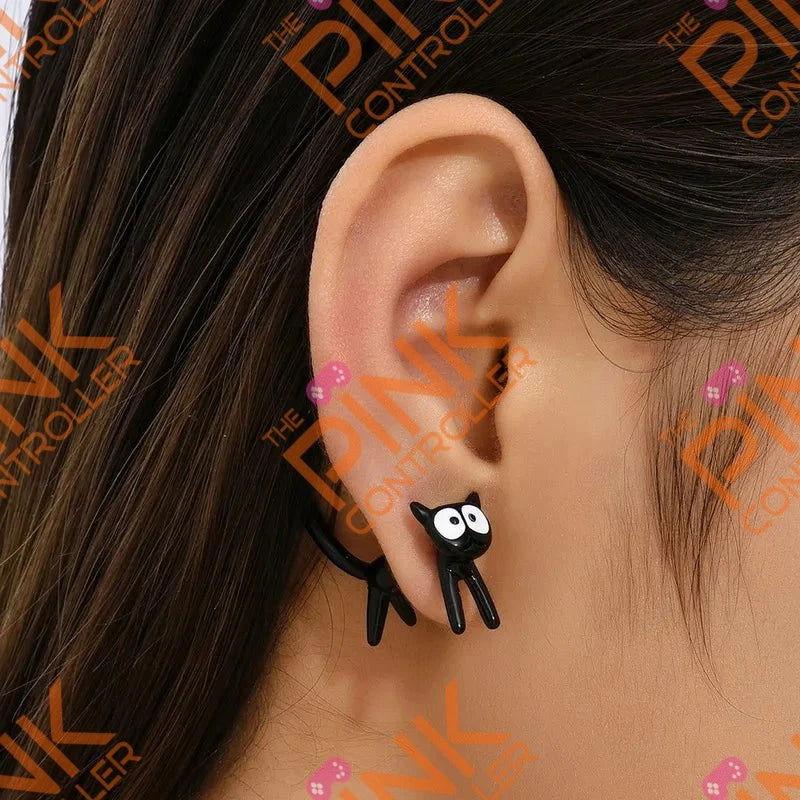Magical Feline Express Earrings - The Pink Controller