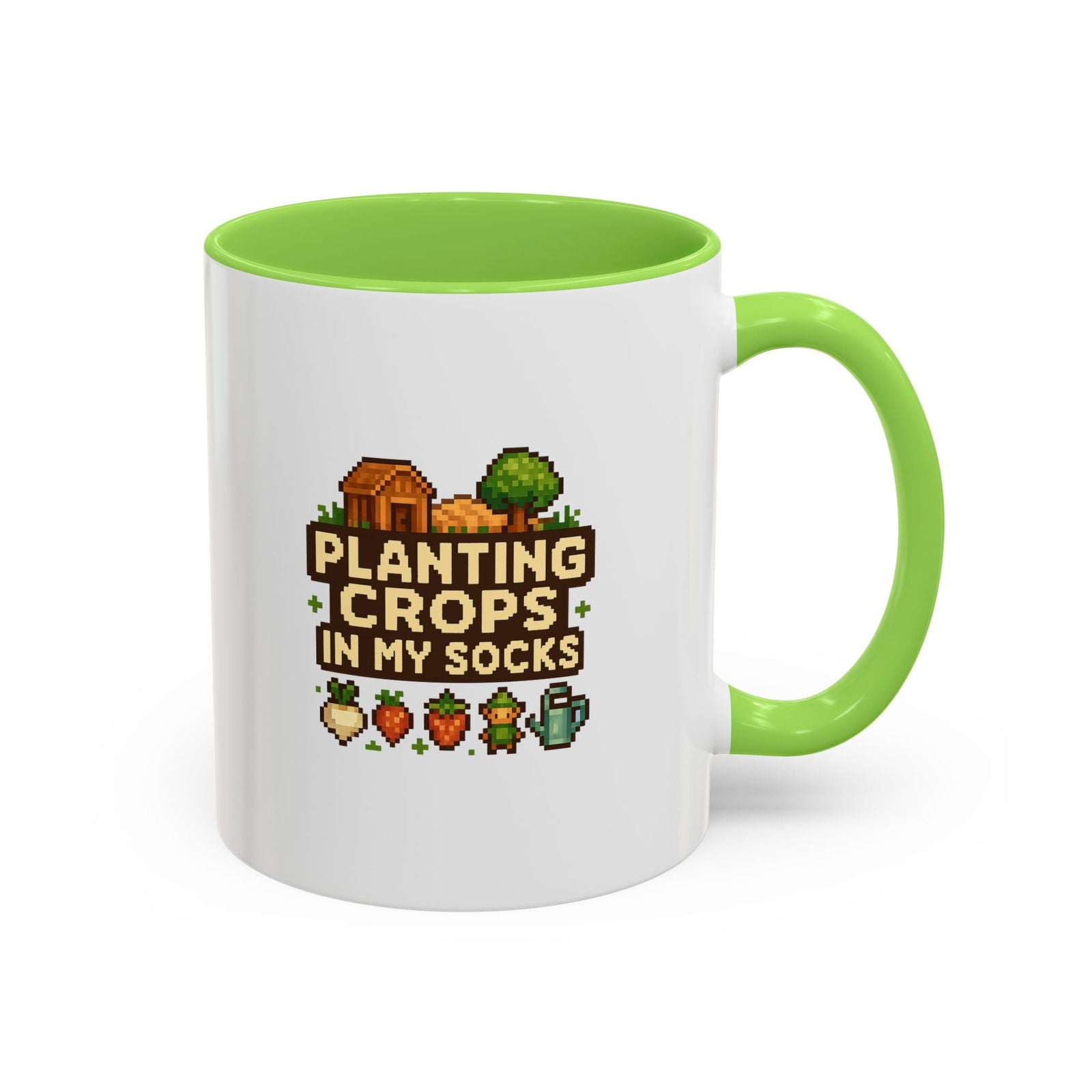 Mug - Pixel Farm-Plantin Crops in my Socks Design - The Pink Controller