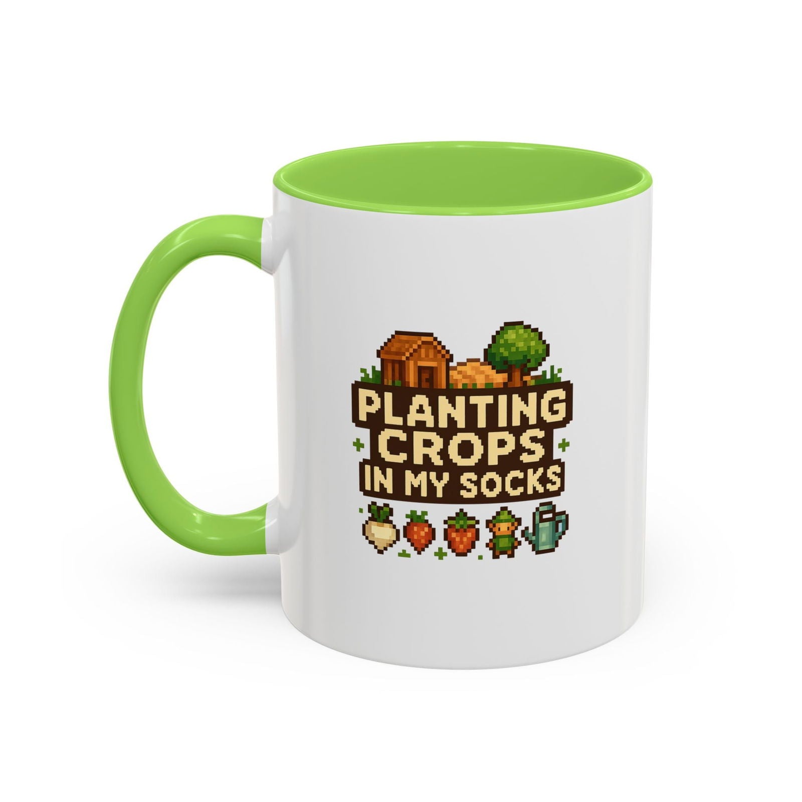 Mug - Pixel Farm-Plantin Crops in my Socks Design - The Pink Controller