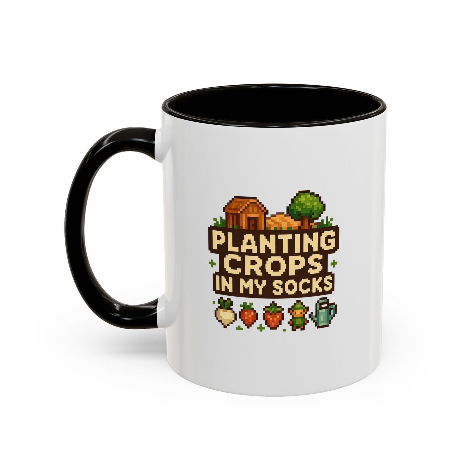 Mug - Pixel Farm-Plantin Crops in my Socks Design - The Pink Controller