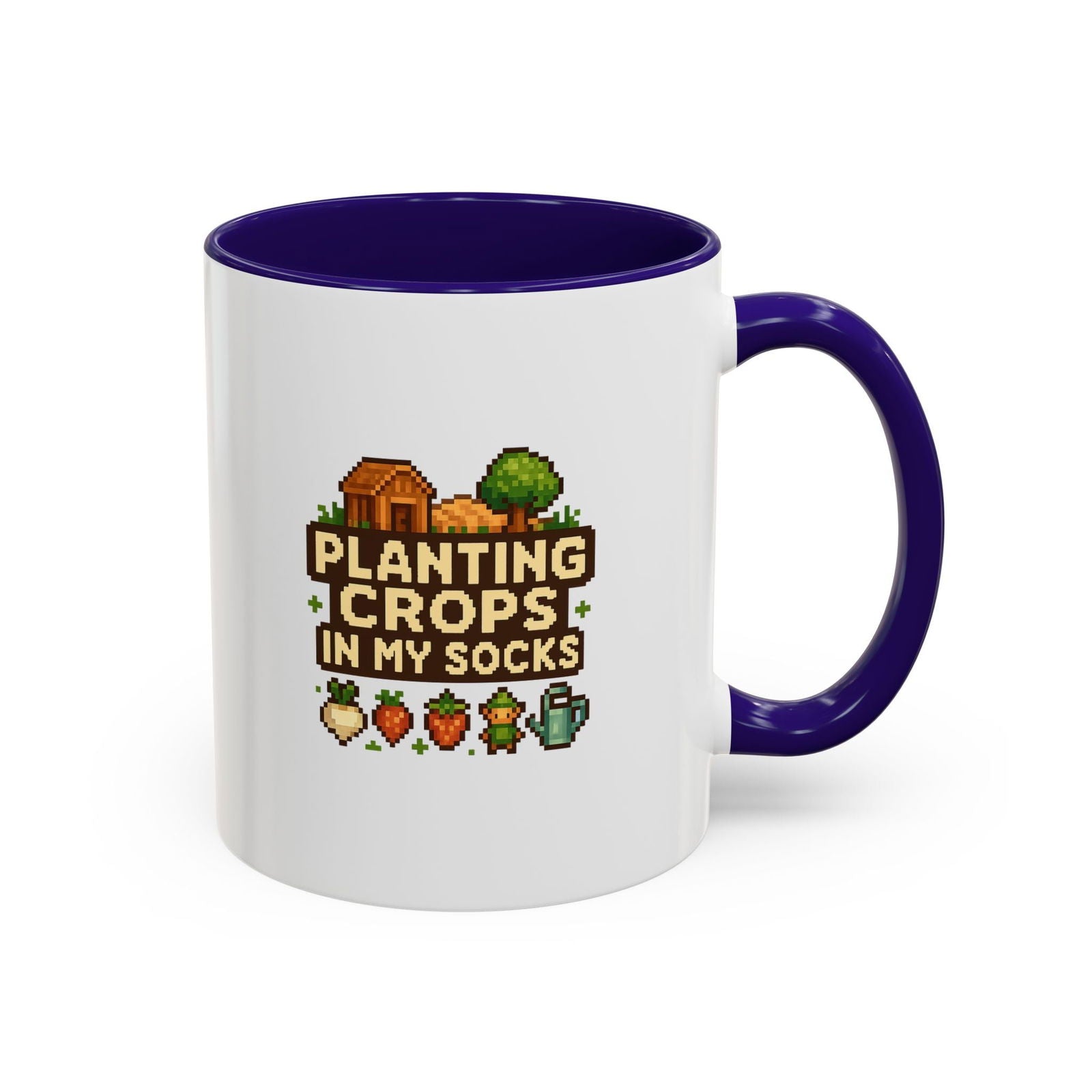 Mug - Pixel Farm-Plantin Crops in my Socks Design - The Pink Controller