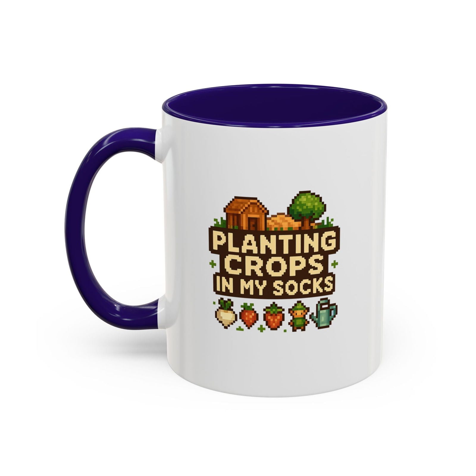 Mug - Pixel Farm-Plantin Crops in my Socks Design - The Pink Controller