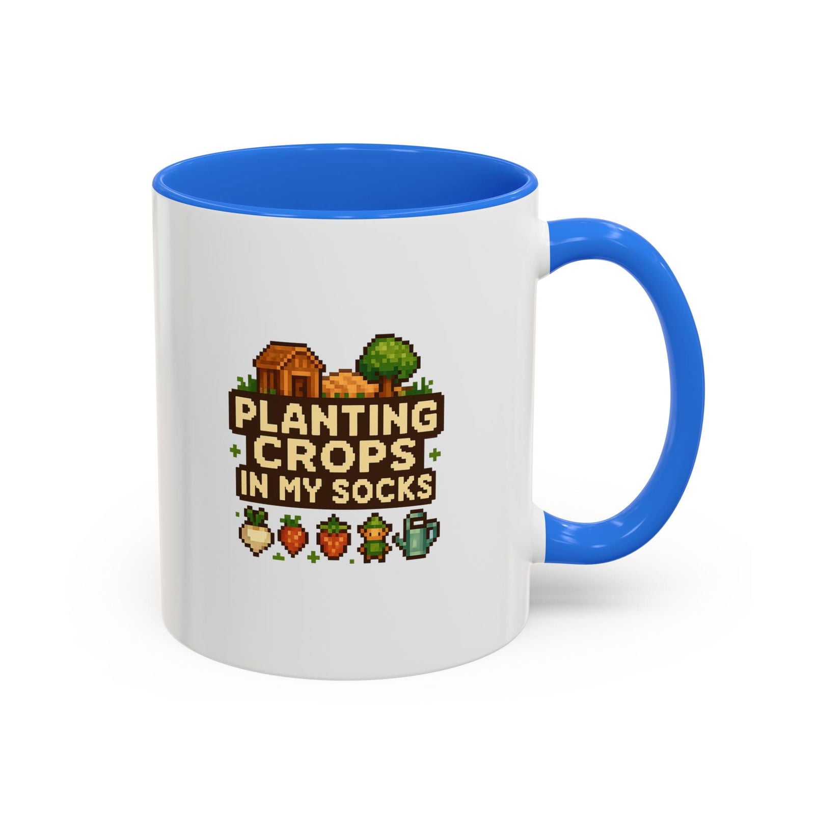 Mug - Pixel Farm-Plantin Crops in my Socks Design - The Pink Controller