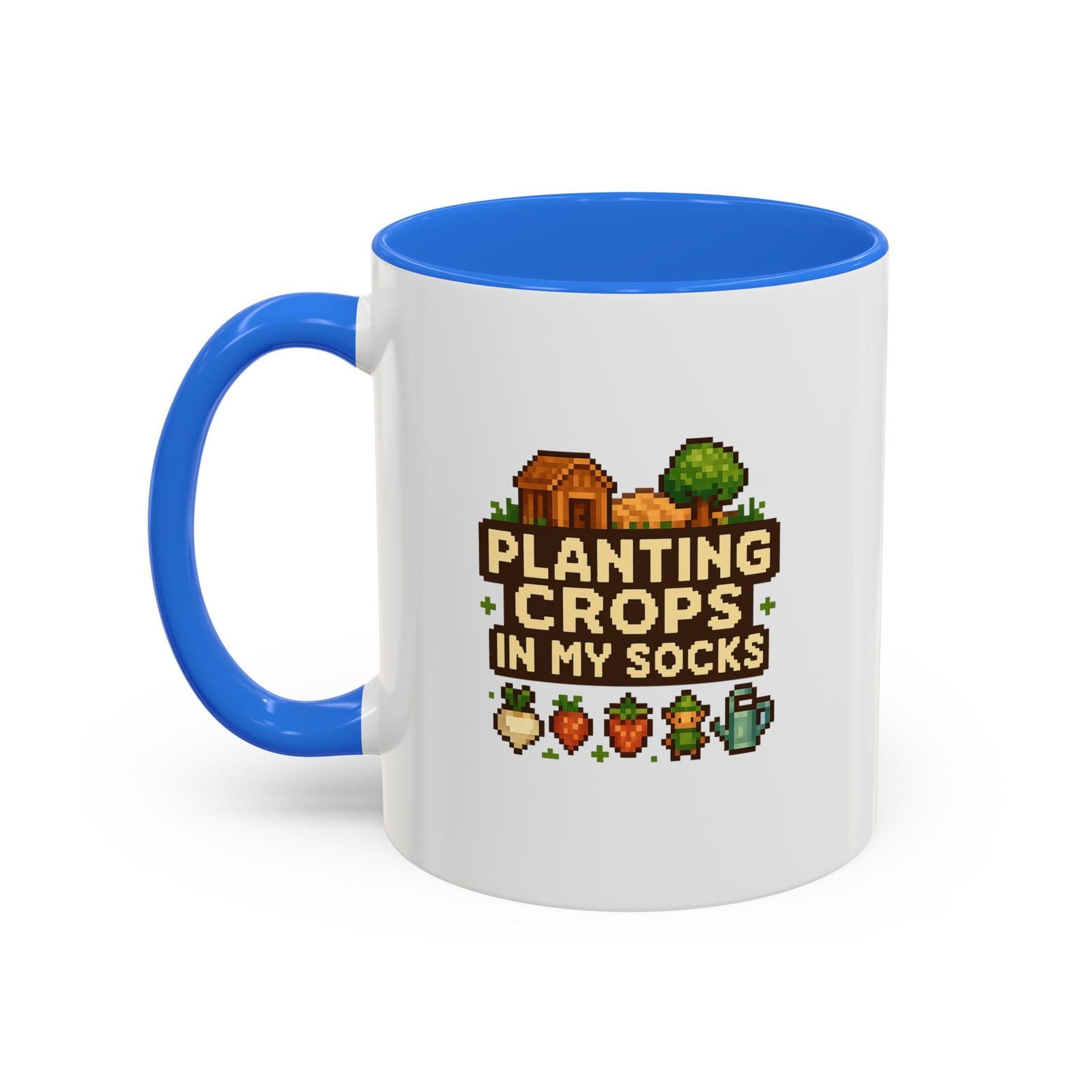 Mug - Pixel Farm-Plantin Crops in my Socks Design - The Pink Controller
