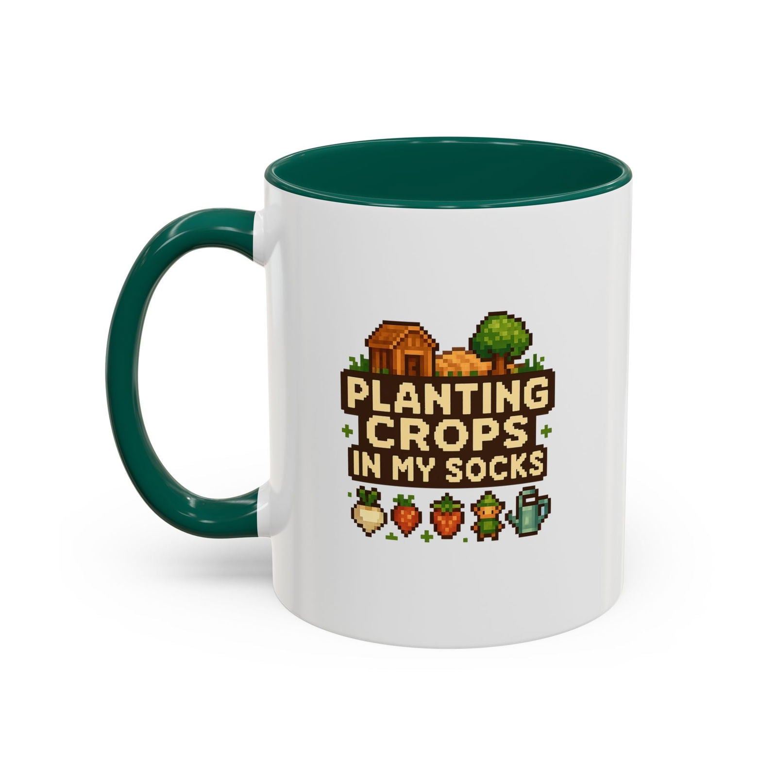 Mug - Pixel Farm-Plantin Crops in my Socks Design - The Pink Controller