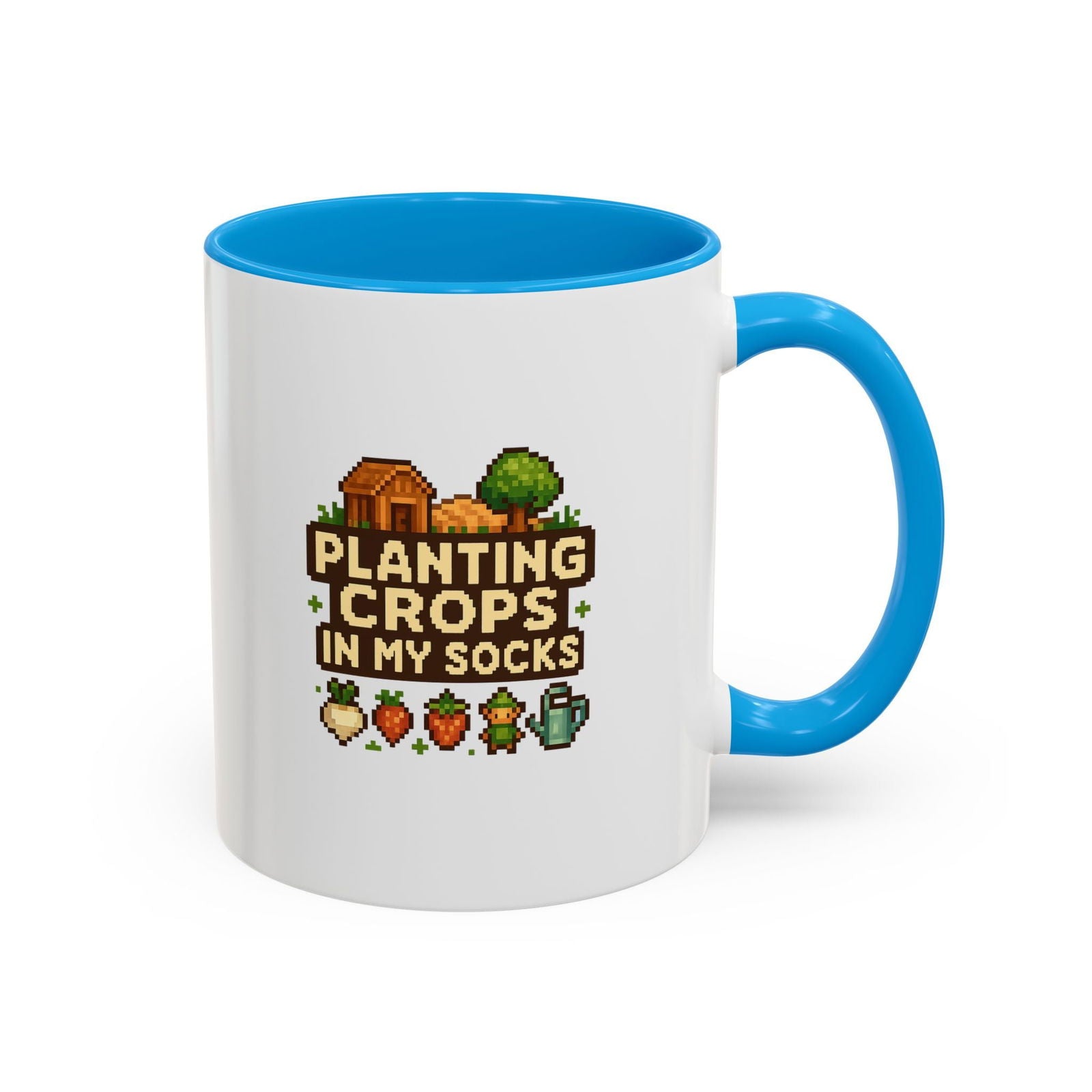 Mug - Pixel Farm-Plantin Crops in my Socks Design - The Pink Controller
