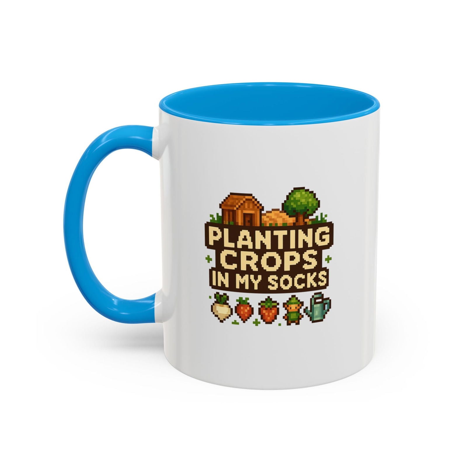 Mug - Pixel Farm-Plantin Crops in my Socks Design - The Pink Controller