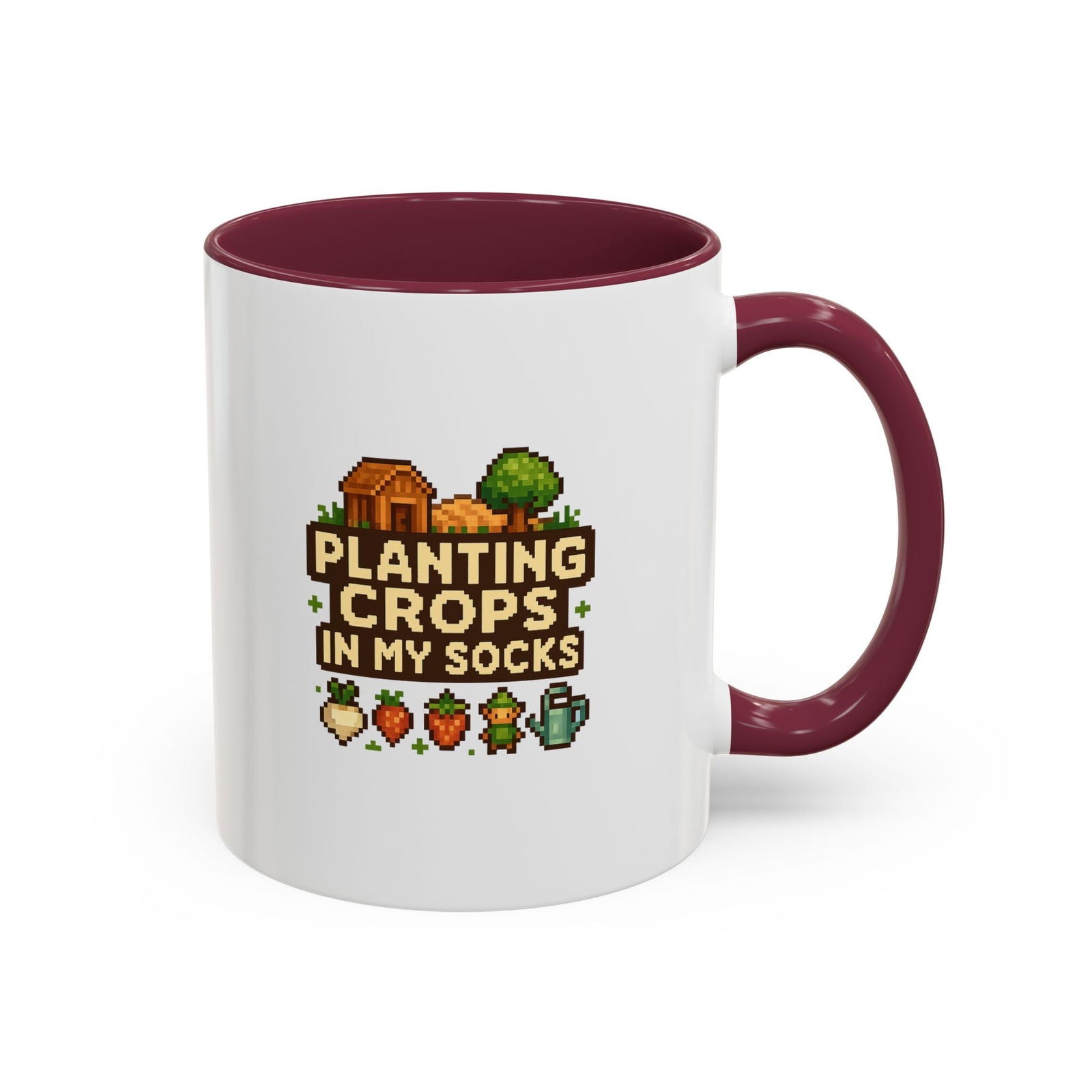Mug - Pixel Farm-Plantin Crops in my Socks Design - The Pink Controller