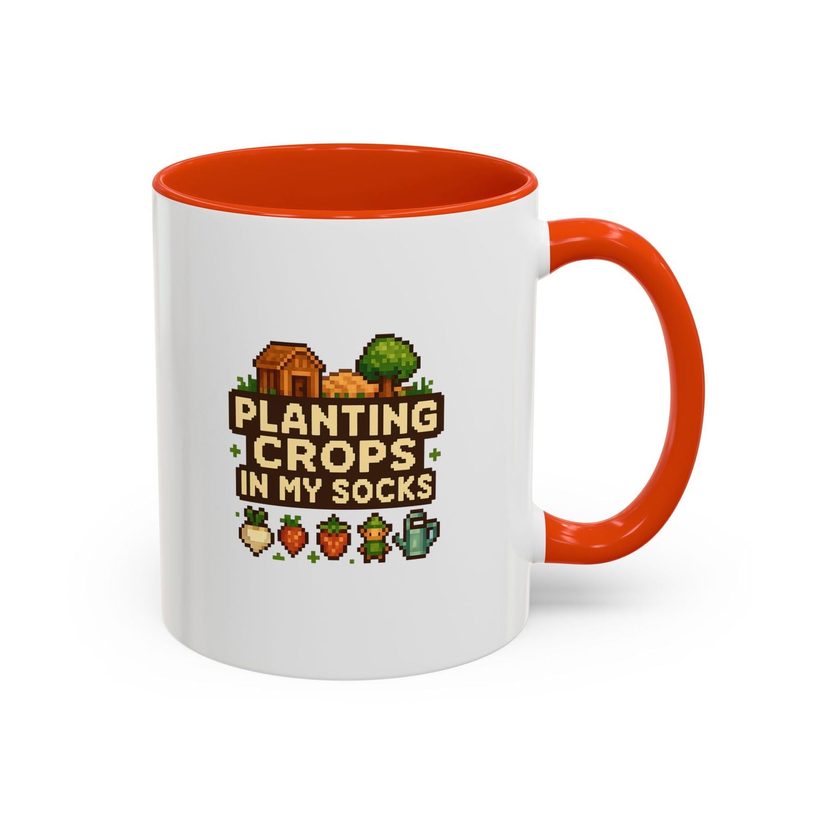 Mug - Pixel Farm-Plantin Crops in my Socks Design - The Pink Controller