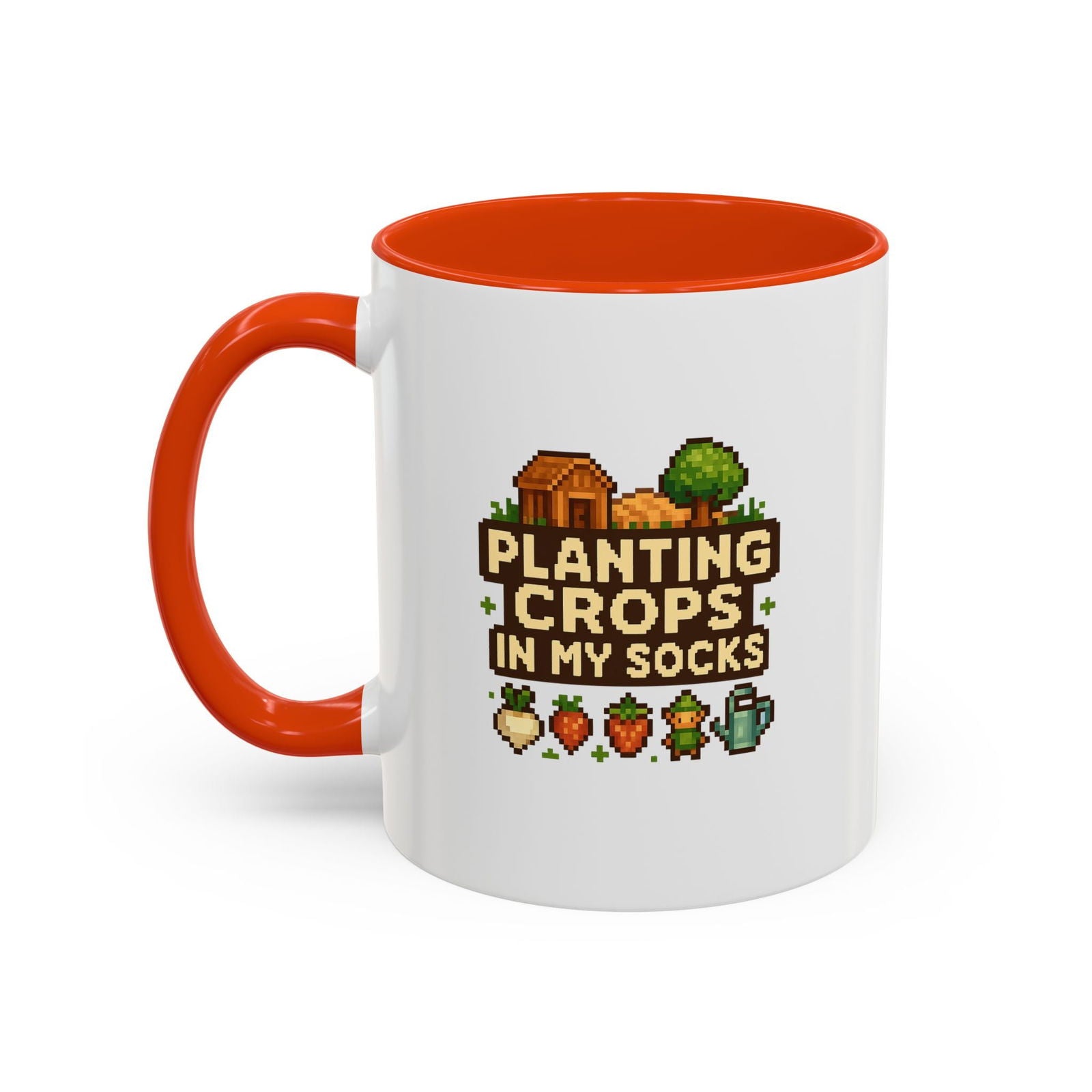 Mug - Pixel Farm-Plantin Crops in my Socks Design - The Pink Controller