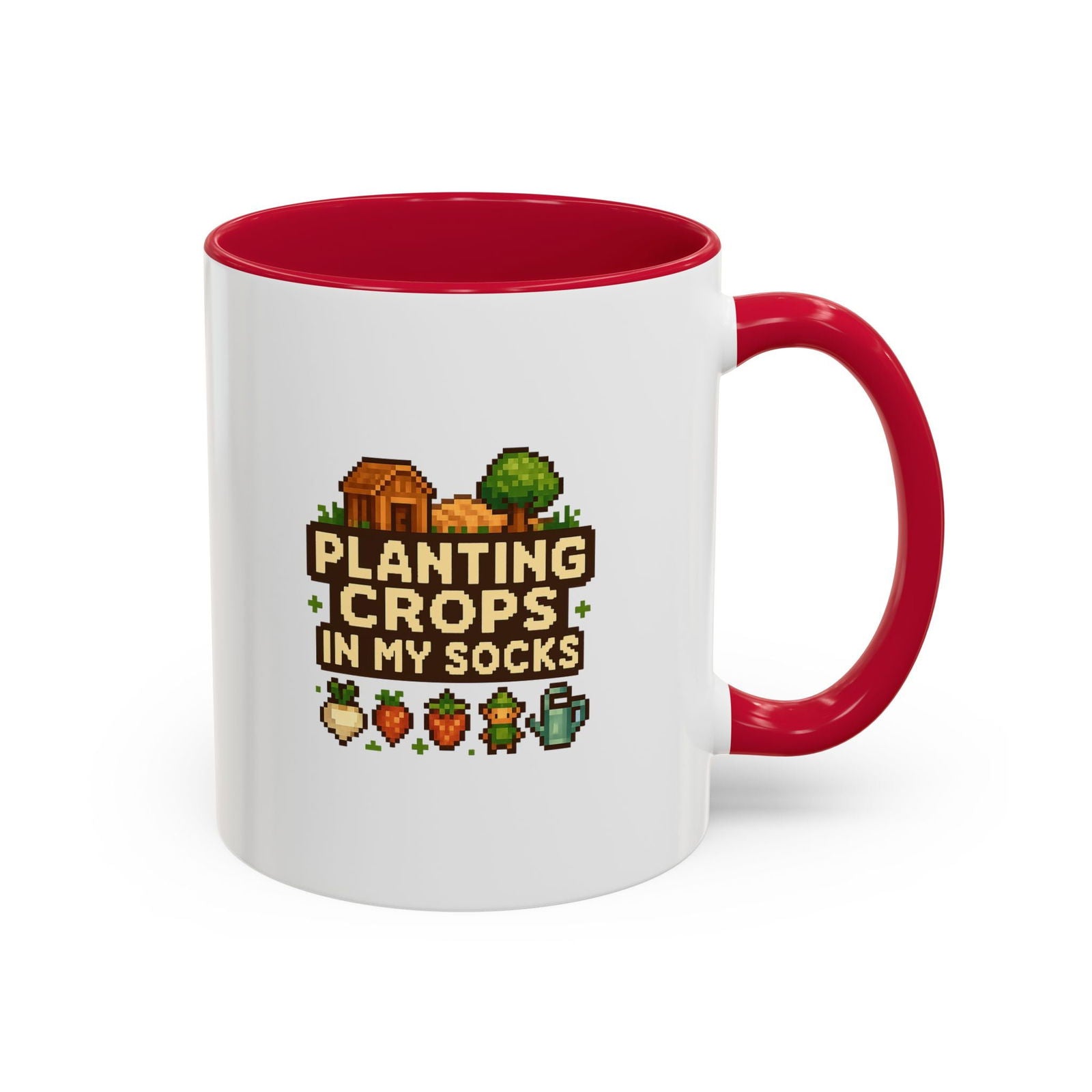 Mug - Pixel Farm-Plantin Crops in my Socks Design - The Pink Controller
