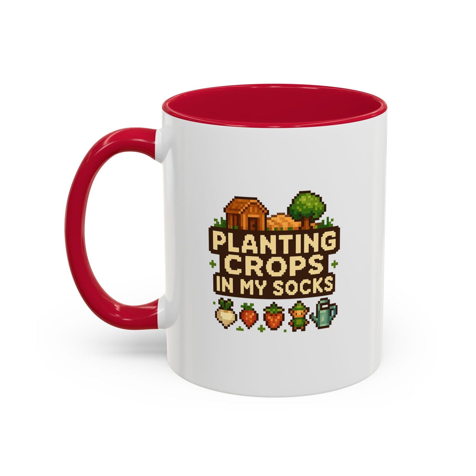 Mug - Pixel Farm-Plantin Crops in my Socks Design - The Pink Controller