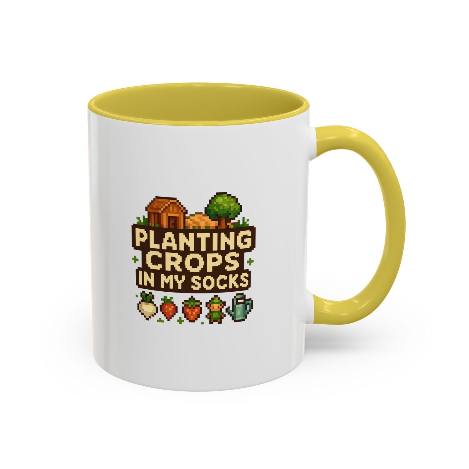 Mug - Pixel Farm-Plantin Crops in my Socks Design - The Pink Controller