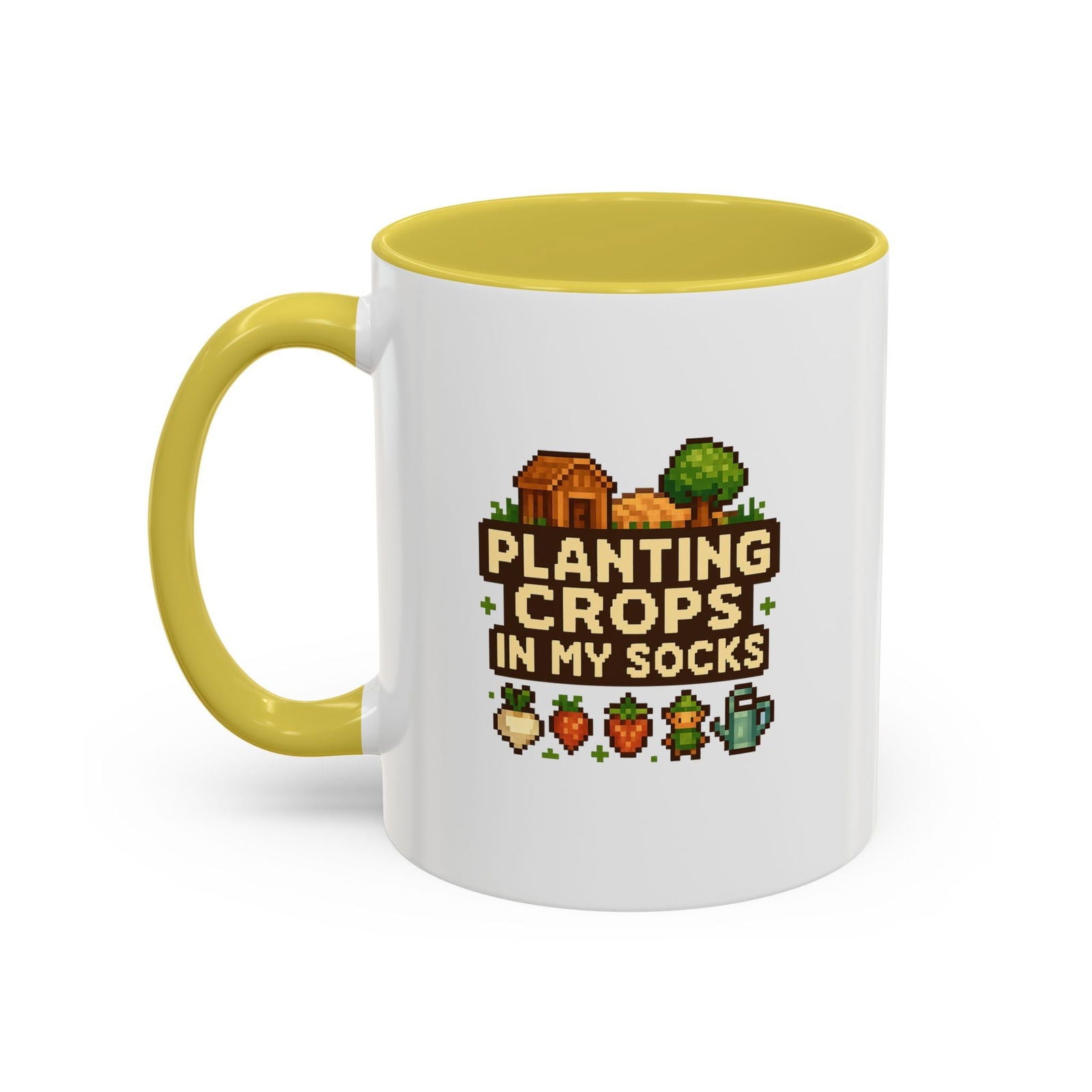 Mug - Pixel Farm-Plantin Crops in my Socks Design - The Pink Controller