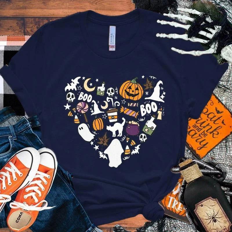 Spooky Boo Pumpkin Love T-Shirt - The Pink Controller