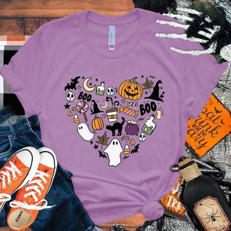 Spooky Boo Pumpkin Love T-Shirt - The Pink Controller