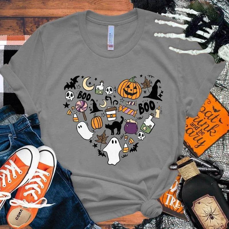 Spooky Boo Pumpkin Love T-Shirt - The Pink Controller