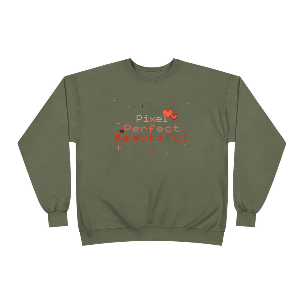 Pixel Perfect Beautiful-Crewneck Sweatshirt Fatigue Green 10216727348294340320_2048