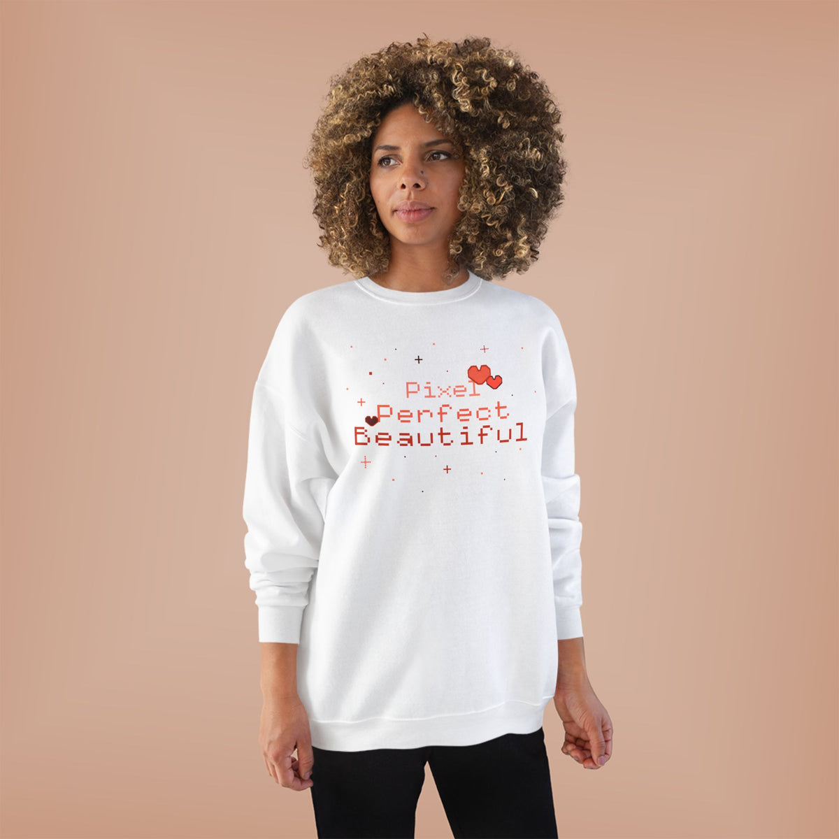 Pixel Perfect Beautiful-Crewneck Sweatshirt 12690079167551688815_2048
