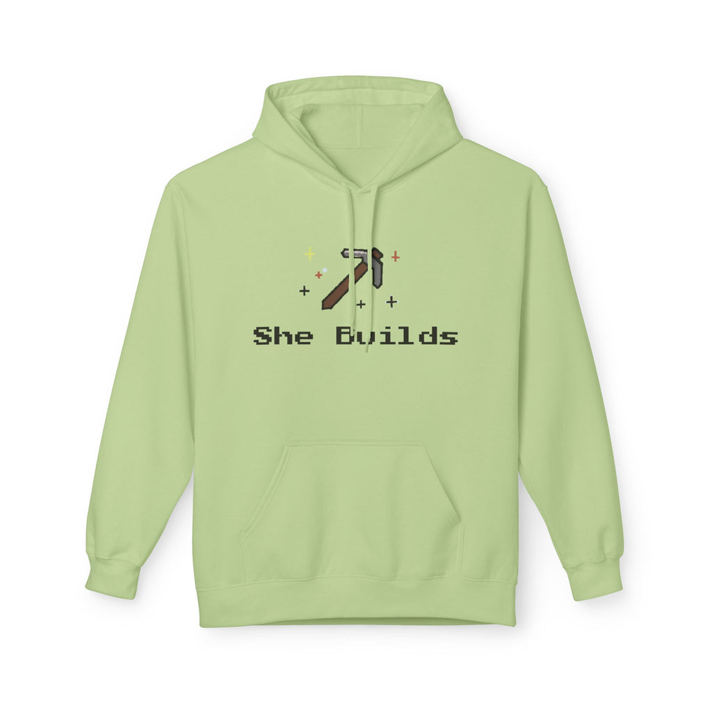 She Builds Fleece Hoodie Pistachio 13193212482330236793_2048