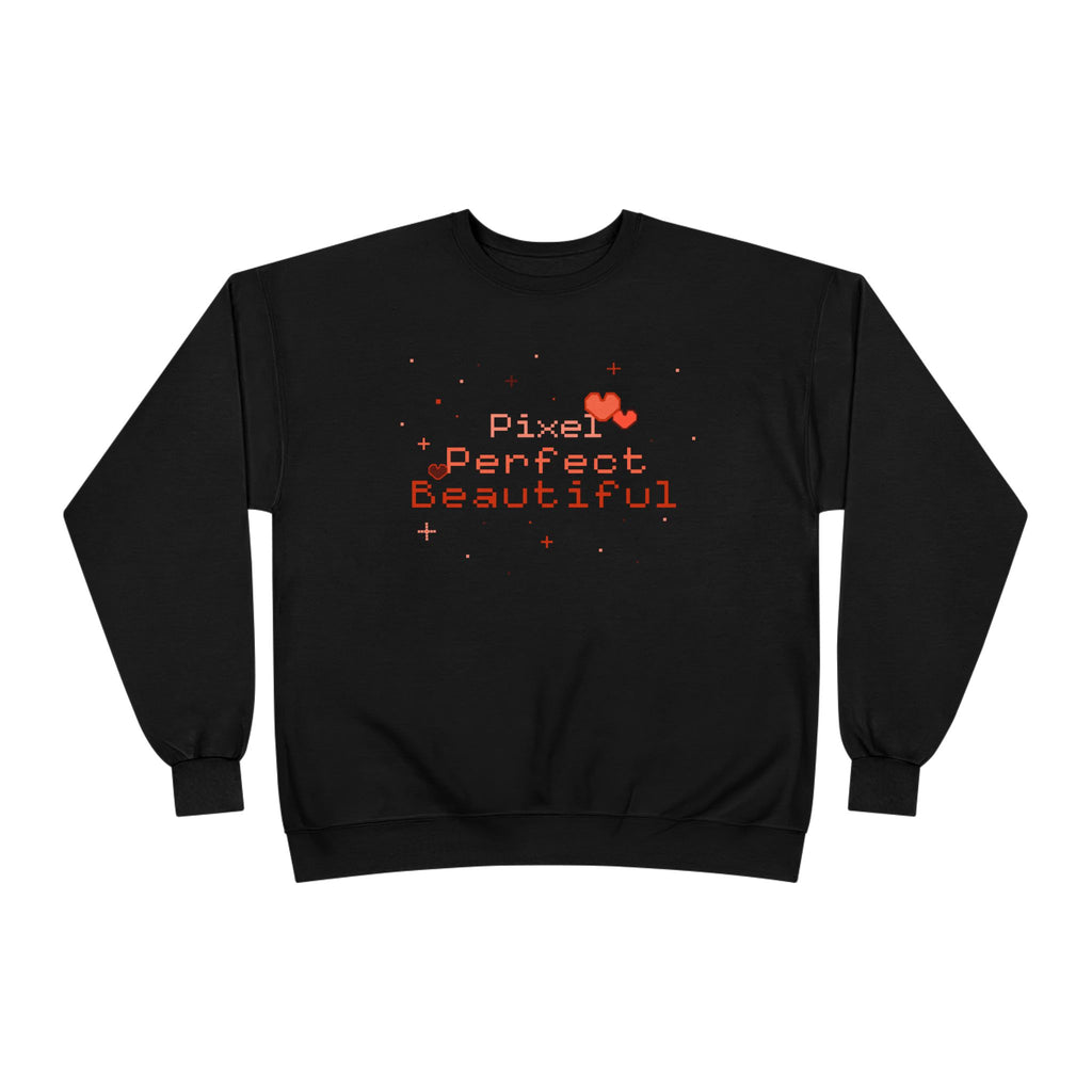 Pixel Perfect Beautiful-Crewneck Sweatshirt Black 14091201370952139464_2048