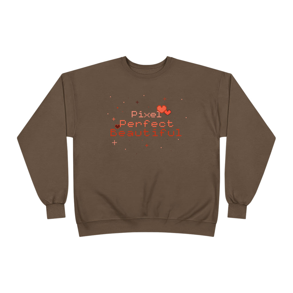 Pixel Perfect Beautiful-Crewneck Sweatshirt Army Brown 17241142402114912181_2048