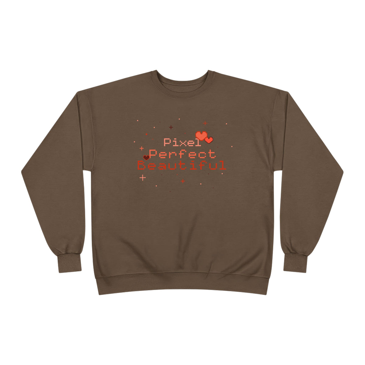 Pixel Perfect Beautiful-Crewneck Sweatshirt Army Brown 17241142402114912181_2048