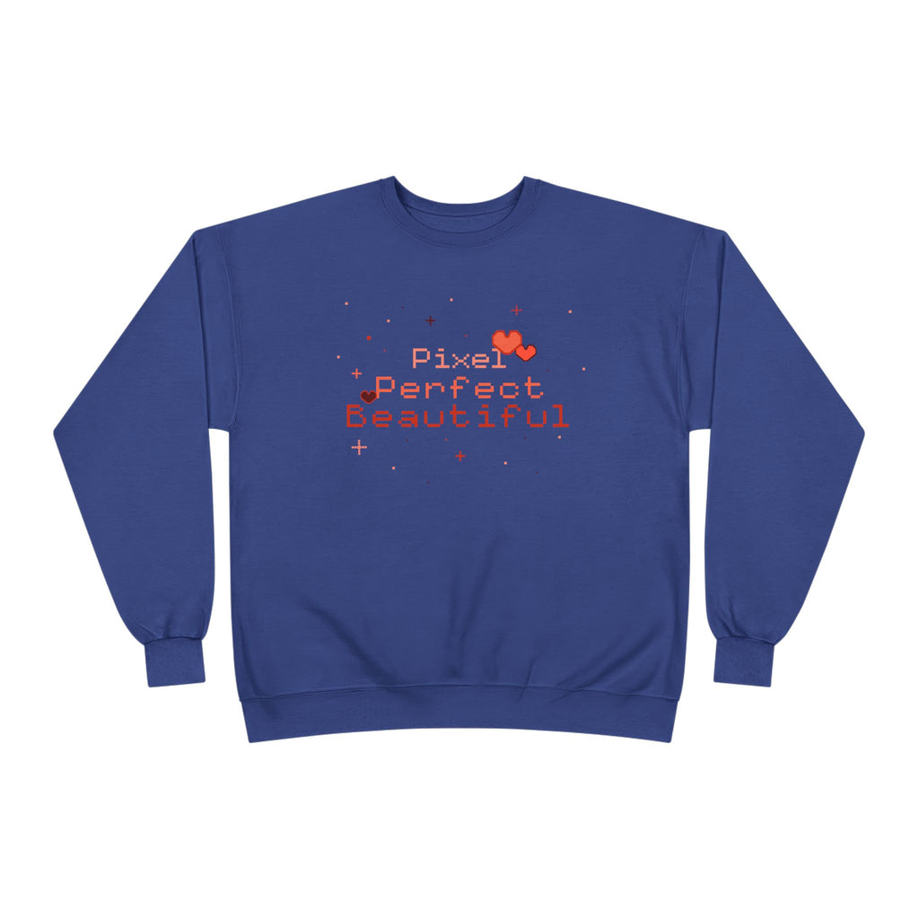 Pixel Perfect Beautiful-Crewneck Sweatshirt Deep Royal 18215992758604901009_2048