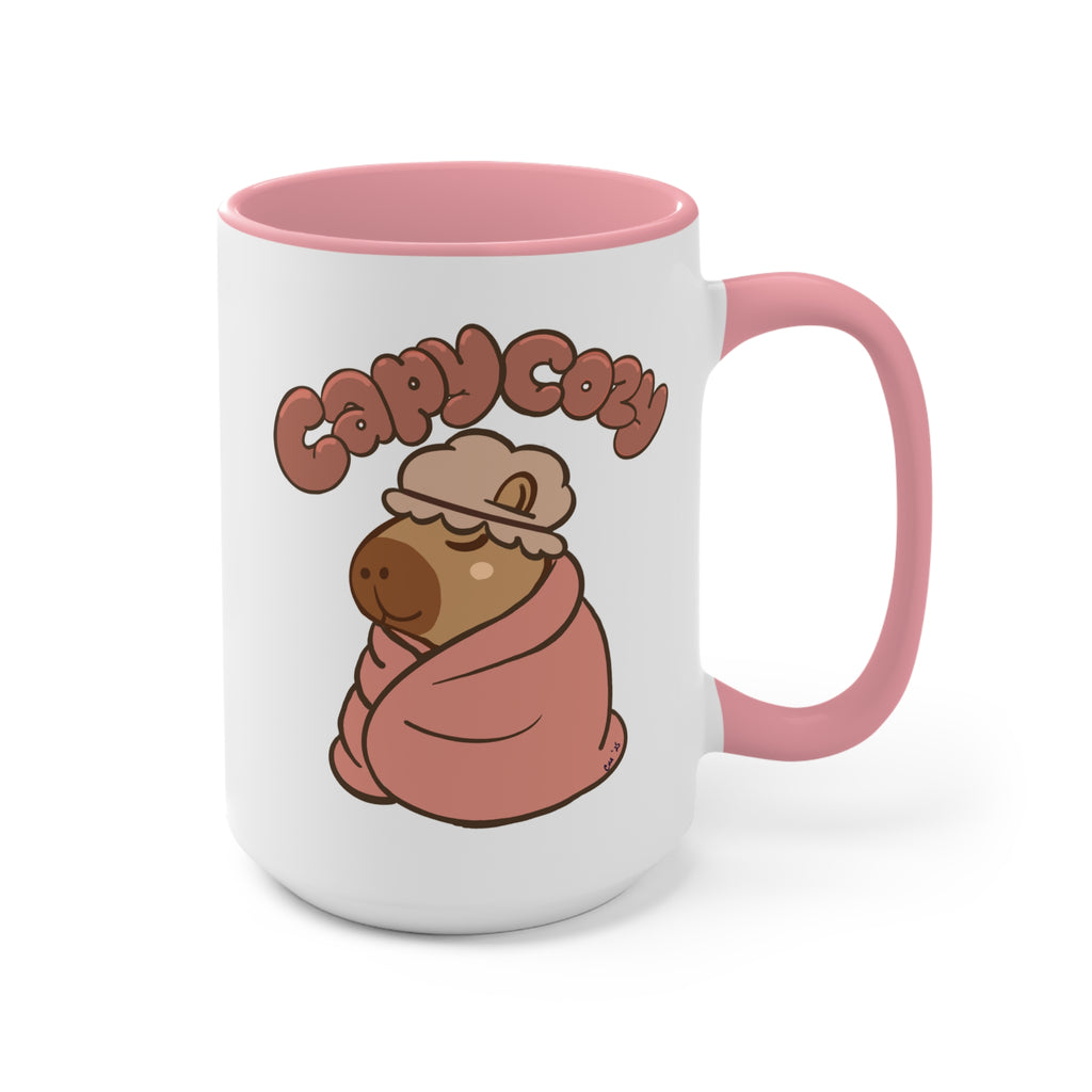 Accent Mug — 'Cozy Cozy' Bear Illustration Coffee Tea Cup