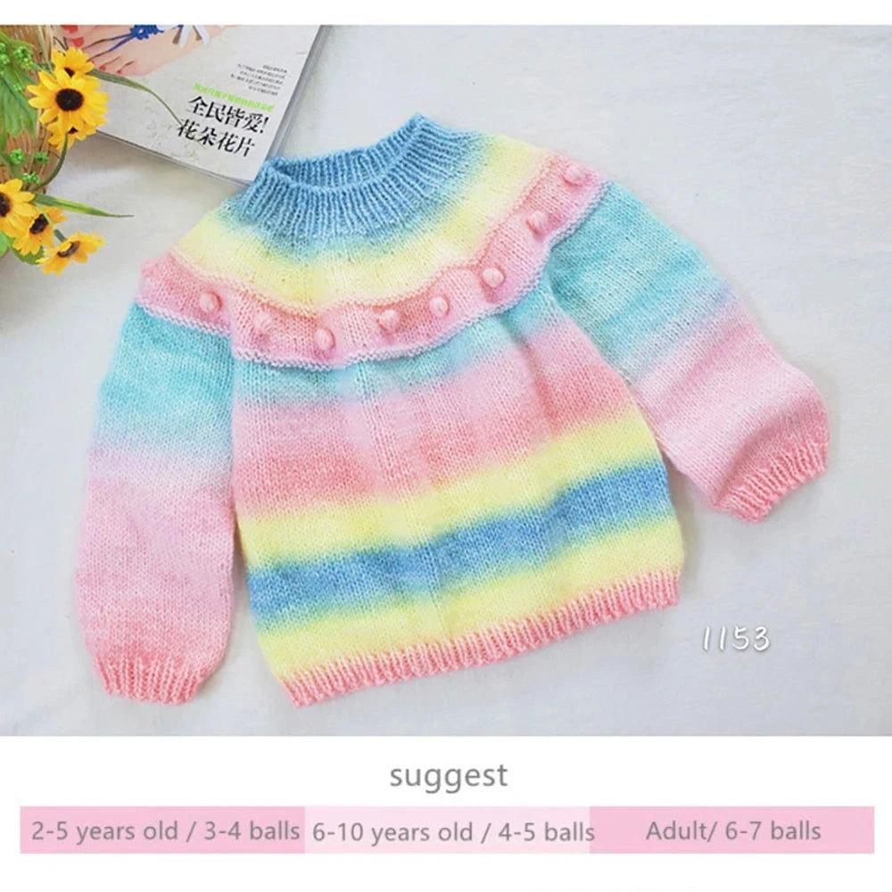 4pcs Gradient Cake Yarn Rainbow Autumn/Winter - The Pink Controller 