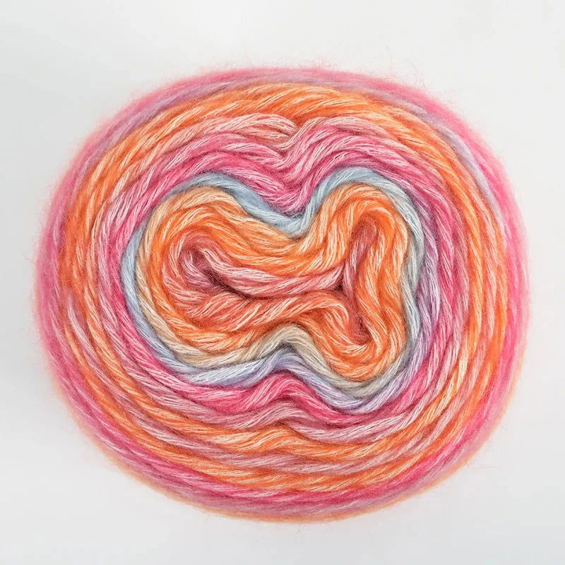 4pcs Gradient Cake Yarn Rainbow Autumn/Winter - The Pink Controller 