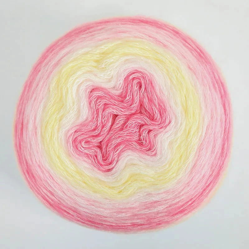 4pcs Gradient Cake Yarn Rainbow Autumn/Winter - The Pink Controller 