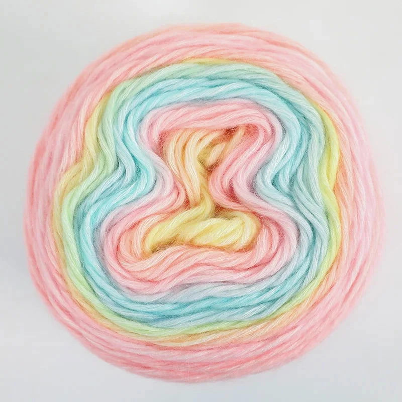 4pcs Gradient Cake Yarn Rainbow Autumn/Winter - The Pink Controller 